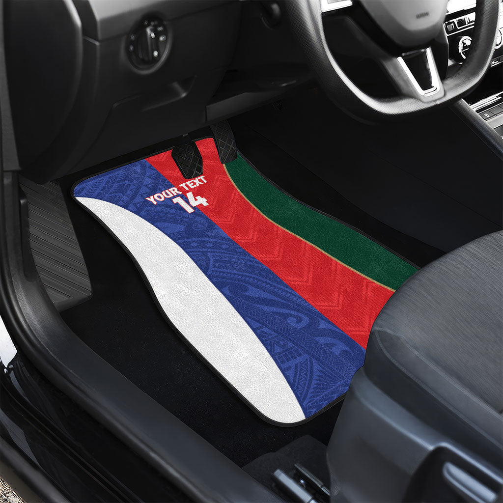 Custom Rugby Samoa and Lebanon Car Mats Toa Samoa Cedars Together