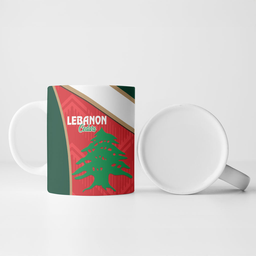 Rugby Samoa and Lebanon Ceramic Mug Toa Samoa Cedars Together