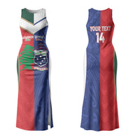 Custom Rugby Samoa and Lebanon Couples Matching Tank Maxi Dress and Hawaiian Shirt Toa Samoa Cedars Together