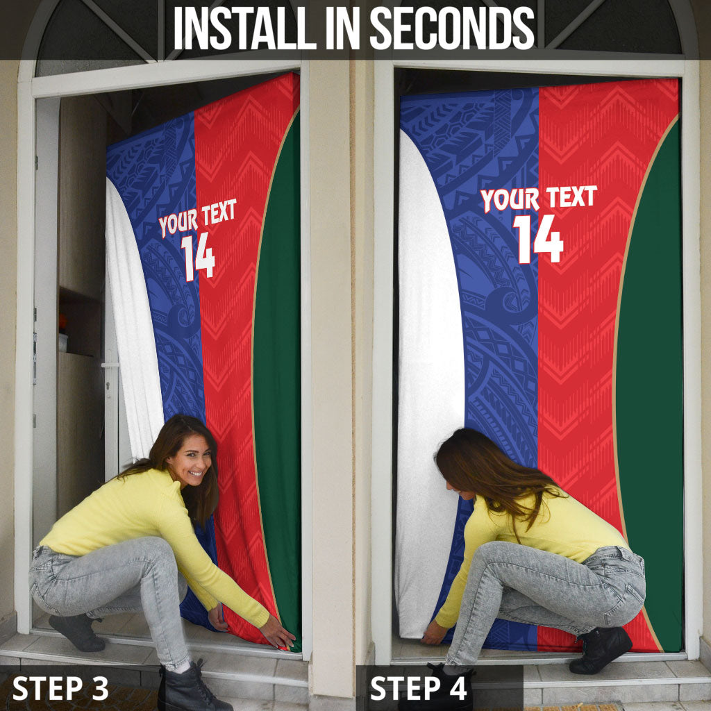 Custom Rugby Samoa and Lebanon Door Cover Toa Samoa Cedars Together