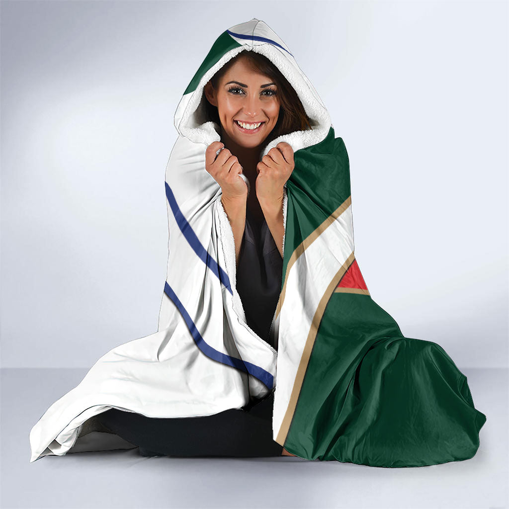 Rugby Samoa and Lebanon Hooded Blanket Toa Samoa Cedars Together