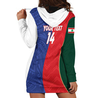 Custom Rugby Samoa and Lebanon Hoodie Dress Toa Samoa Cedars Together
