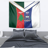 Rugby Samoa and Lebanon Tapestry Toa Samoa Cedars Together