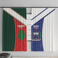 Rugby Samoa and Lebanon Window Curtain Toa Samoa Cedars Together