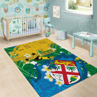 Malampa Fiji Day Area Rug 10 October Together We Grow Grunge Tapa Motifs