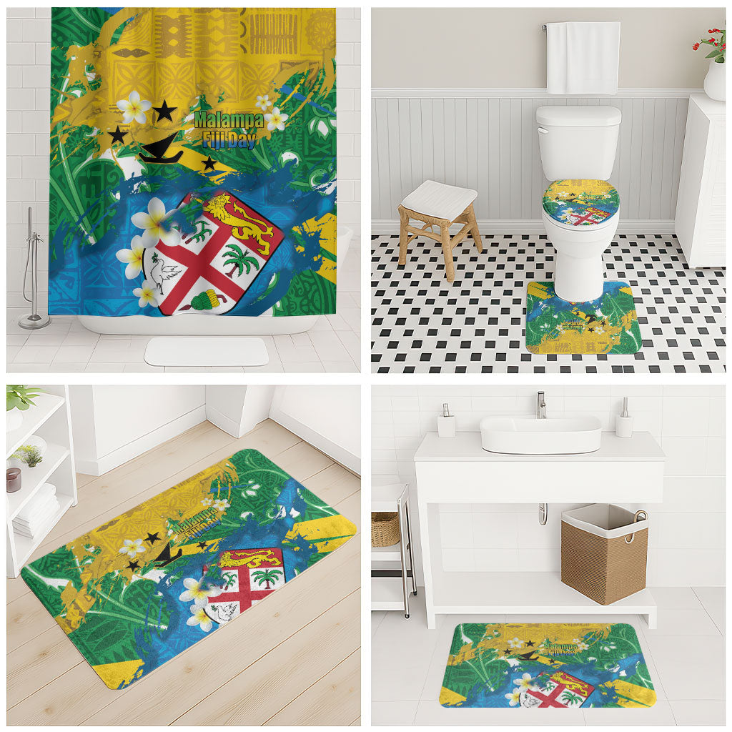 Malampa Fiji Day Bathroom Set 10 October Together We Grow Grunge Tapa Motifs