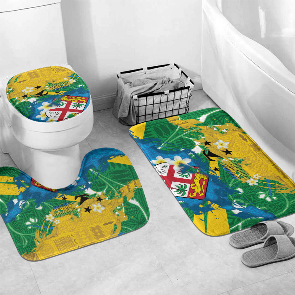Malampa Fiji Day Bathroom Set 10 October Together We Grow Grunge Tapa Motifs