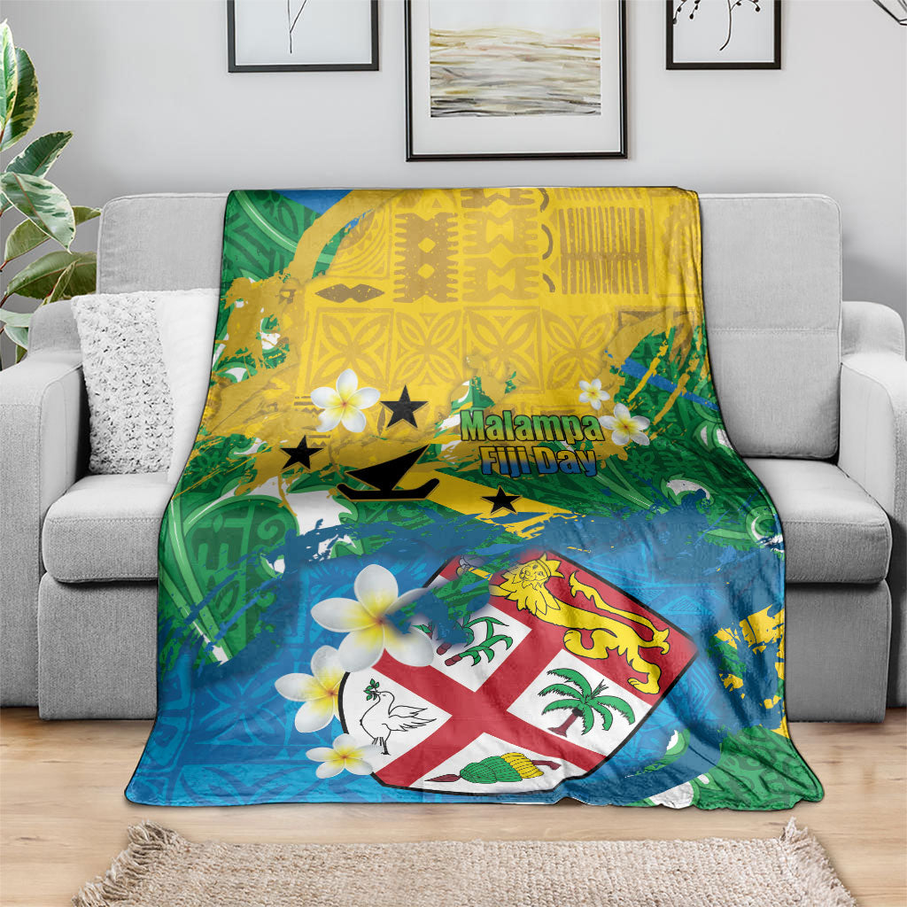 Malampa Fiji Day Blanket 10 October Together We Grow Grunge Tapa Motifs