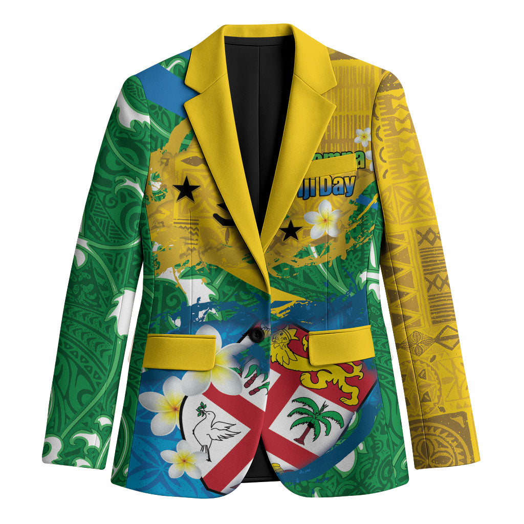 Malampa Fiji Day Blazer 10 October Together We Grow Grunge Tapa Motifs