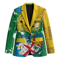 Malampa Fiji Day Blazer 10 October Together We Grow Grunge Tapa Motifs