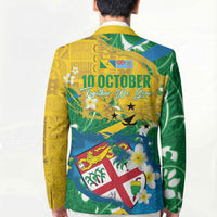 Malampa Fiji Day Blazer 10 October Together We Grow Grunge Tapa Motifs