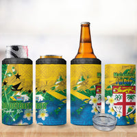 Malampa Fiji Day 4 in 1 Can Cooler Tumbler 10 October Together We Grow Grunge Tapa Motifs