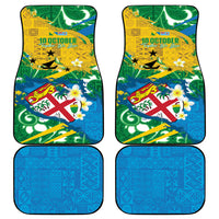 Malampa Fiji Day Car Mats 10 October Together We Grow Grunge Tapa Motifs