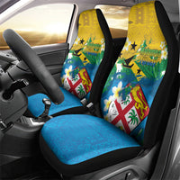 Malampa Fiji Day Car Seat Cover 10 October Together We Grow Grunge Tapa Motifs
