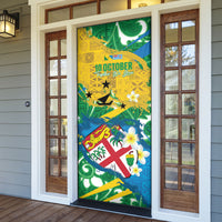 Malampa Fiji Day Door Cover 10 October Together We Grow Grunge Tapa Motifs