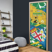 Malampa Fiji Day Door Cover 10 October Together We Grow Grunge Tapa Motifs