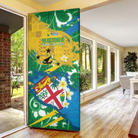 Malampa Fiji Day Door Cover 10 October Together We Grow Grunge Tapa Motifs