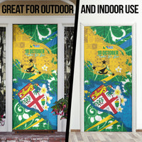 Malampa Fiji Day Door Cover 10 October Together We Grow Grunge Tapa Motifs