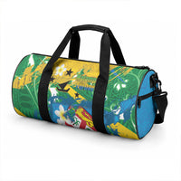 Malampa Fiji Day Duffle Bag 10 October Together We Grow Grunge Tapa Motifs