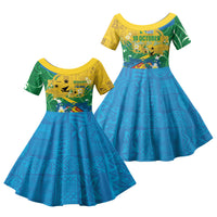Malampa Fiji Day Family Matching Mermaid Dress and Hawaiian Shirt 10 October Together We Grow Grunge Tapa Motifs