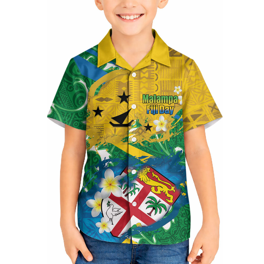 Malampa Fiji Day Hawaiian Shirt 10 October Together We Grow Grunge Tapa Motifs