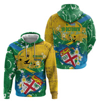 Malampa Fiji Day Hoodie 10 October Together We Grow Grunge Tapa Motifs