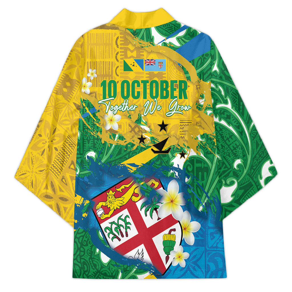 Malampa Fiji Day Kimono 10 October Together We Grow Grunge Tapa Motifs