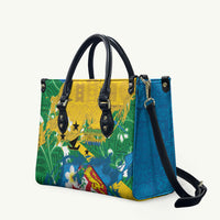 Malampa Fiji Day Leather Bag 10 October Together We Grow Grunge Tapa Motifs