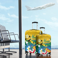 Malampa Fiji Day Luggage Cover 10 October Together We Grow Grunge Tapa Motifs