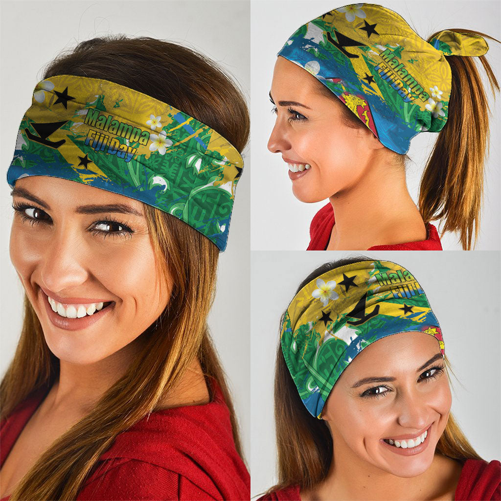 Malampa Fiji Day Neck Gaiter 10 October Together We Grow Grunge Tapa Motifs