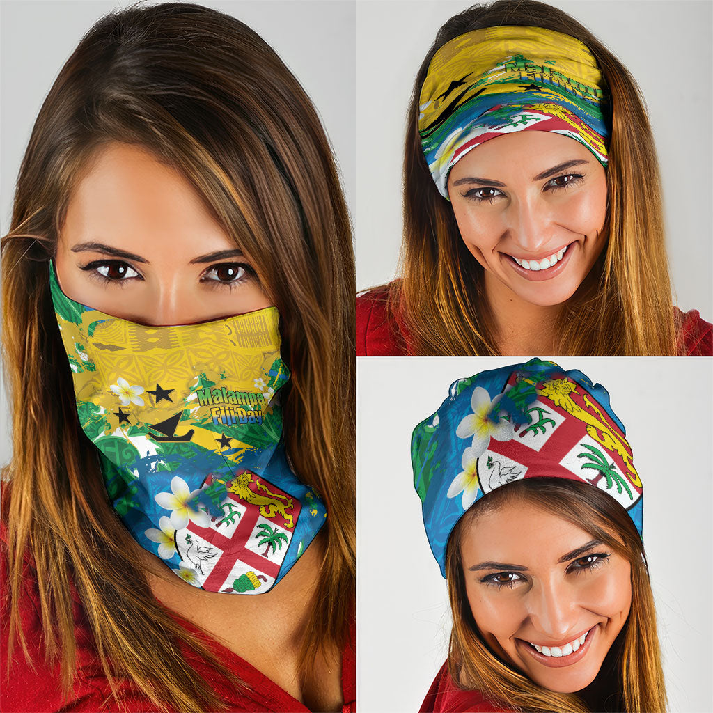 Malampa Fiji Day Neck Gaiter 10 October Together We Grow Grunge Tapa Motifs