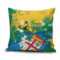Malampa Fiji Day Pillow Cover 10 October Together We Grow Grunge Tapa Motifs