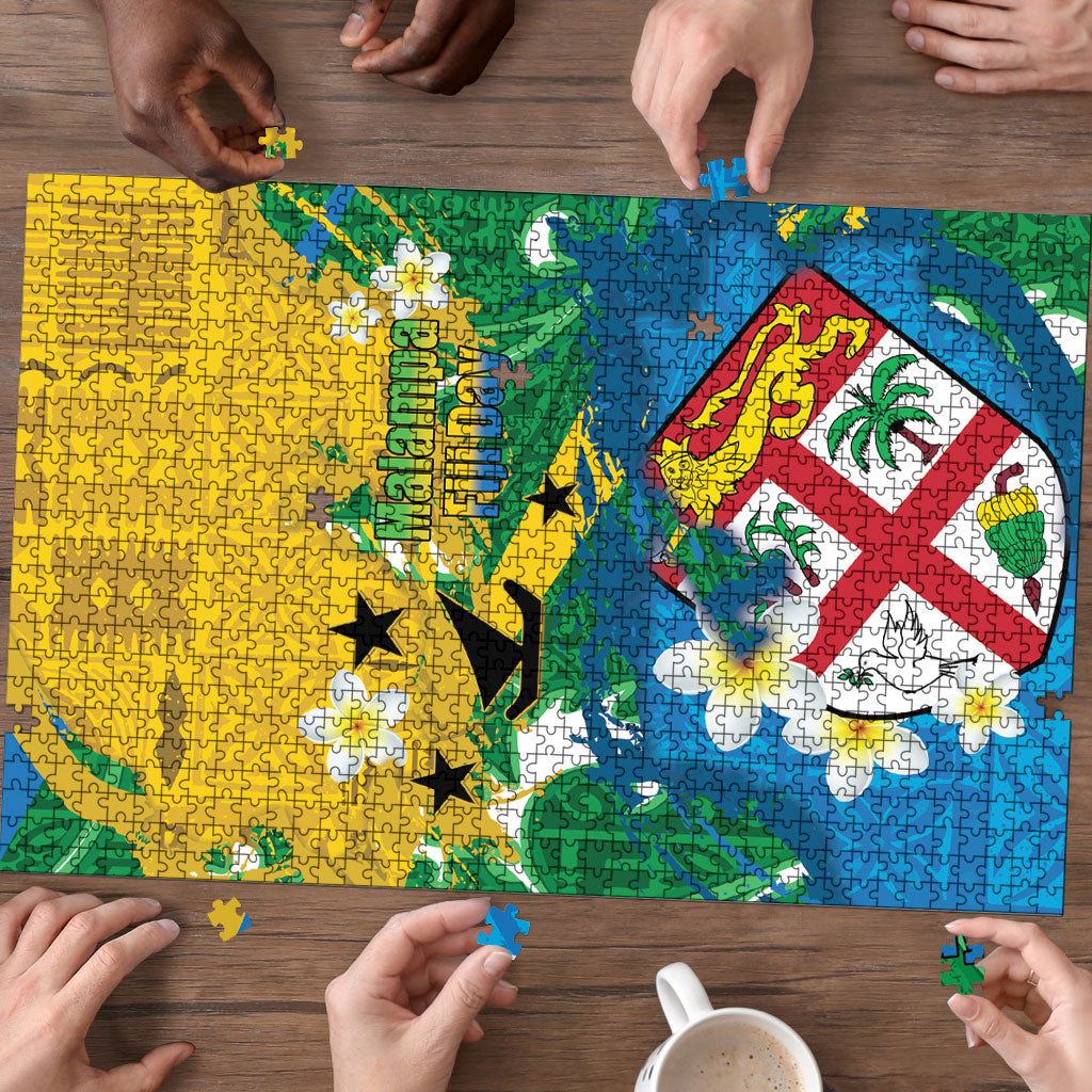 Malampa Fiji Day Puzzle 10 October Together We Grow Grunge Tapa Motifs