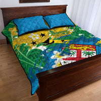Malampa Fiji Day Quilt Bed Set 10 October Together We Grow Grunge Tapa Motifs