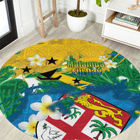 Malampa Fiji Day Round Carpet 10 October Together We Grow Grunge Tapa Motifs