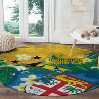 Malampa Fiji Day Round Carpet 10 October Together We Grow Grunge Tapa Motifs