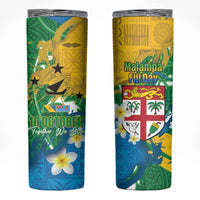 Malampa Fiji Day Skinny Tumbler 10 October Together We Grow Grunge Tapa Motifs