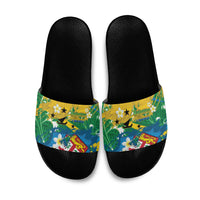 Malampa Fiji Day Slide Sandals 10 October Together We Grow Grunge Tapa Motifs
