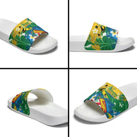 Malampa Fiji Day Slide Sandals 10 October Together We Grow Grunge Tapa Motifs