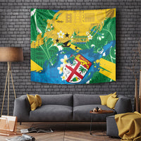 Malampa Fiji Day Tapestry 10 October Together We Grow Grunge Tapa Motifs