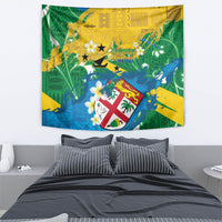 Malampa Fiji Day Tapestry 10 October Together We Grow Grunge Tapa Motifs