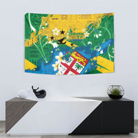 Malampa Fiji Day Tapestry 10 October Together We Grow Grunge Tapa Motifs