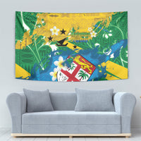 Malampa Fiji Day Tapestry 10 October Together We Grow Grunge Tapa Motifs