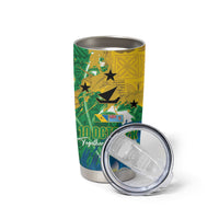 Malampa Fiji Day Tumbler Cup 10 October Together We Grow Grunge Tapa Motifs