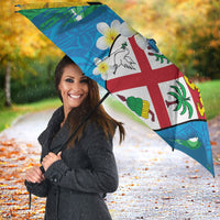 Malampa Fiji Day Umbrella 10 October Together We Grow Grunge Tapa Motifs