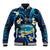 French Polynesia Tetiaroa Atoll Baseball Jacket Polynesian Curves Style