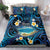 French Polynesia Tetiaroa Atoll Bedding Set Polynesian Curves Style