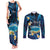 French Polynesia Tetiaroa Atoll Couples Matching Tank Maxi Dress and Long Sleeve Button Shirt Polynesian Curves Style