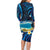 French Polynesia Tetiaroa Atoll Family Matching Long Sleeve Bodycon Dress and Hawaiian Shirt Polynesian Curves Style