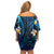 French Polynesia Tetiaroa Atoll Family Matching Off Shoulder Short Dress and Hawaiian Shirt Polynesian Curves Style